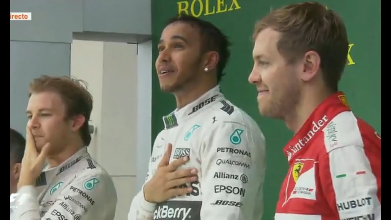 Lewis Hamilton 3rd Championship Win - Austin 2015 Podium F1