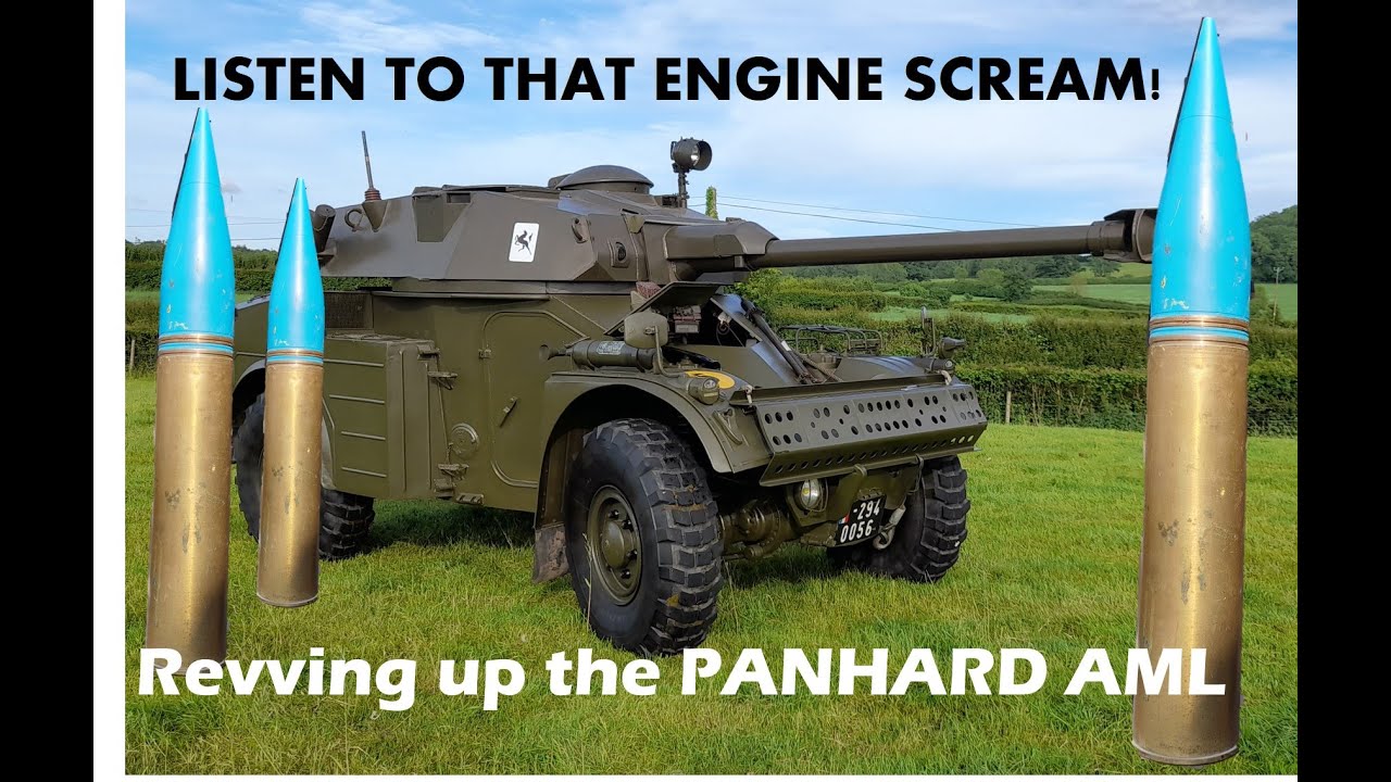 Panhard AML90 walkaround and start up. Vehicle Blindee, armee francais. AML90 resto