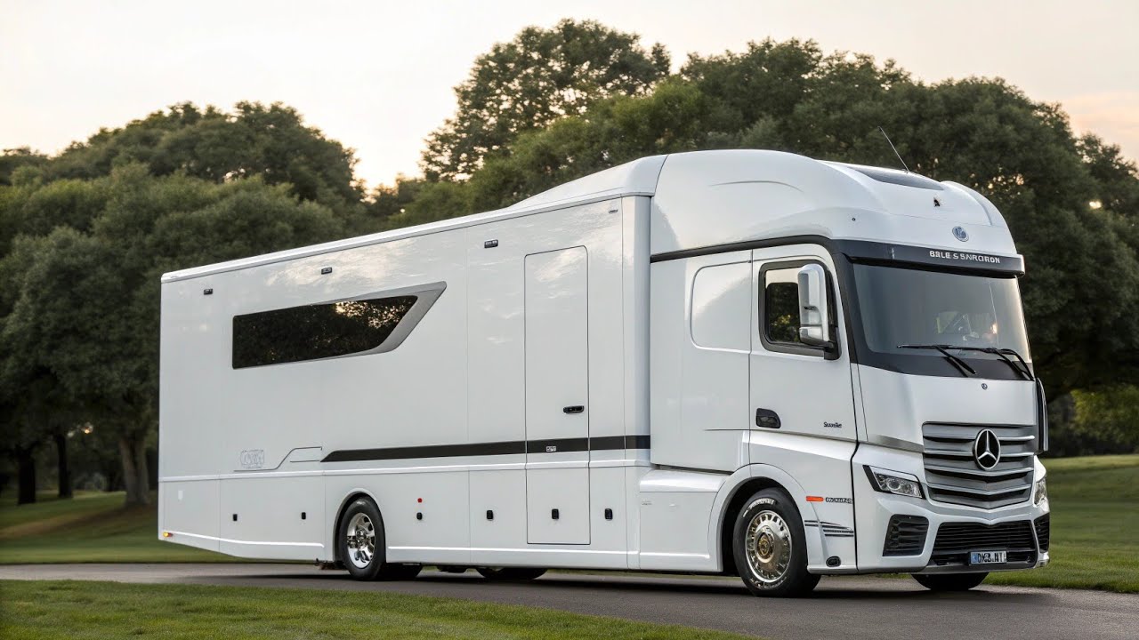 2026 Mercedes Motorhome Truck Full Exterior Tower Tour | Luxury Power That Owns the Highway