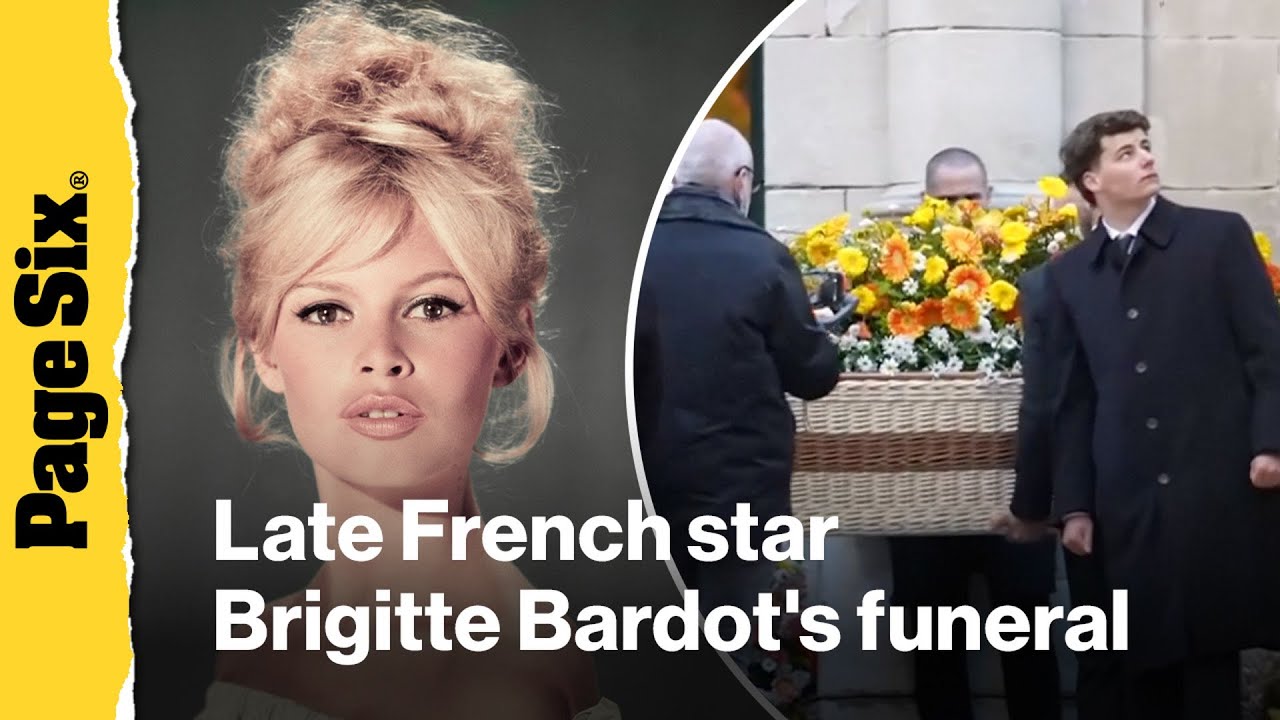 Late French star Brigitte Bardot's coffin arrives at church for funeral