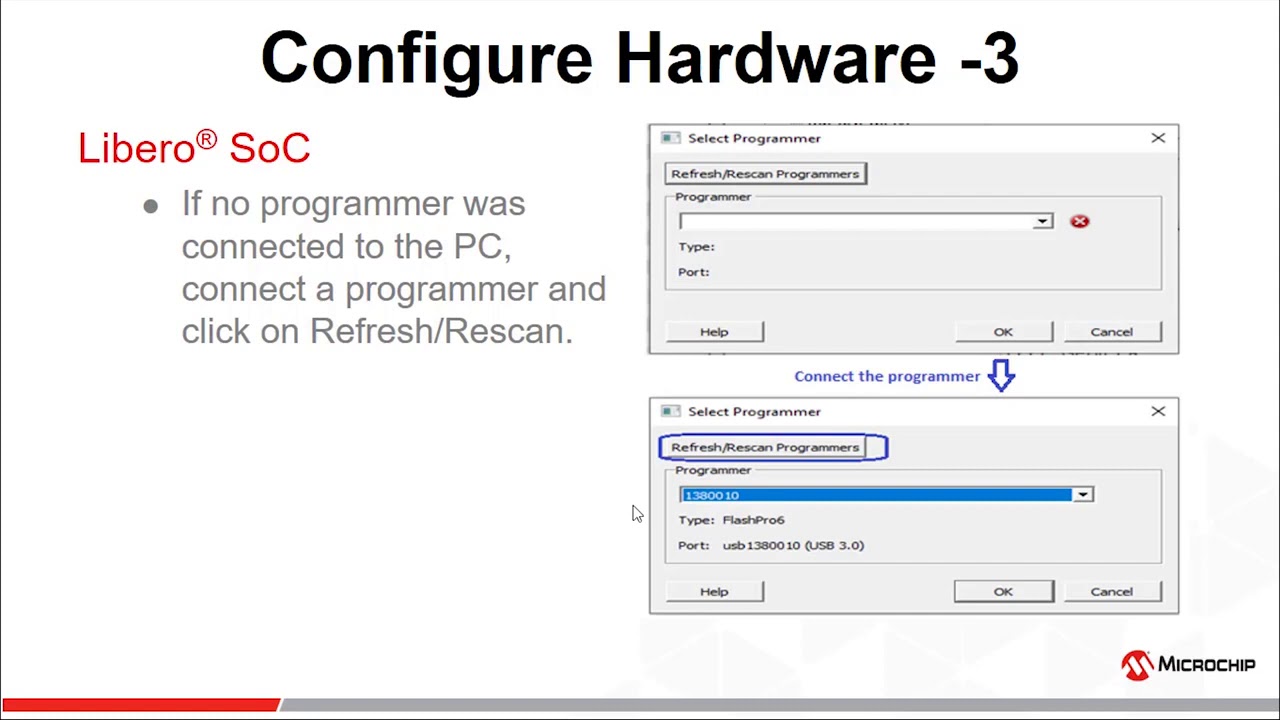 How to Configure and Select FlashPro Programmer Hardware