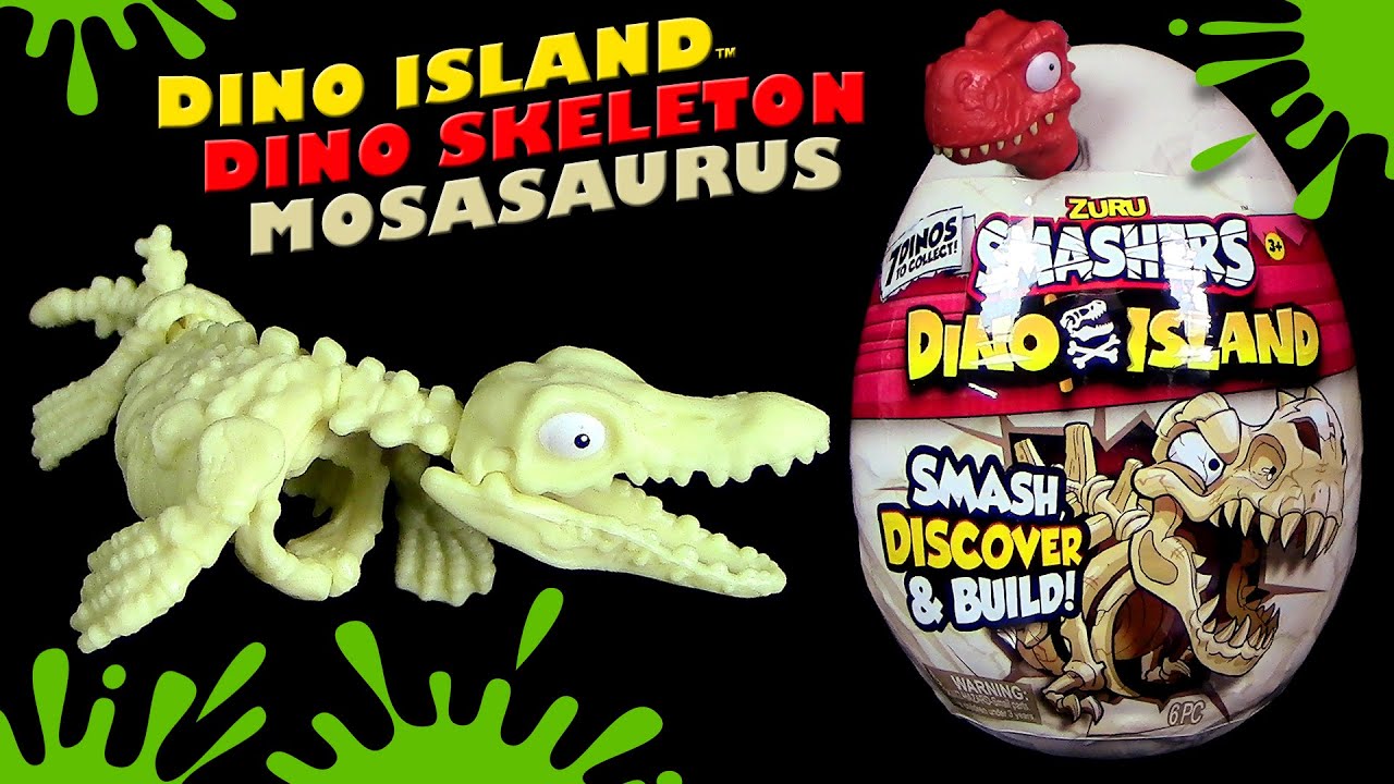 Zuru Smashers ™ Dino Island - Mosasaurus Skelett / Slime / Stickers / Sammelfigur - Unboxing