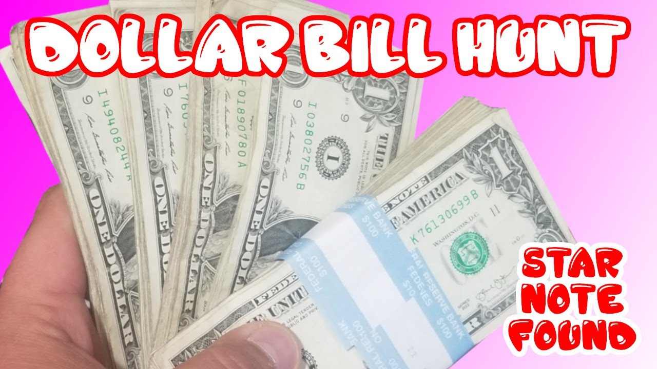 Hunting For Rare And Unique Serial Numbers - Currency Hunting Dollar Bills Star Note Found
