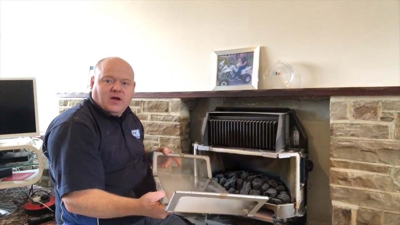 Stripping down and removing a Gas Fire Baxi Baroque , Precast Flue