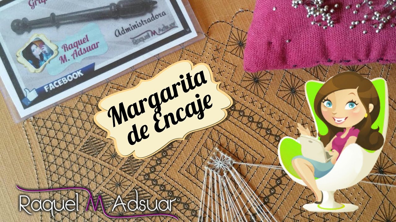 033 Araña Margarita. Curso Completo Encaje de Bolillos - Tutorial Raquel M.Adsuar Bolillotuber