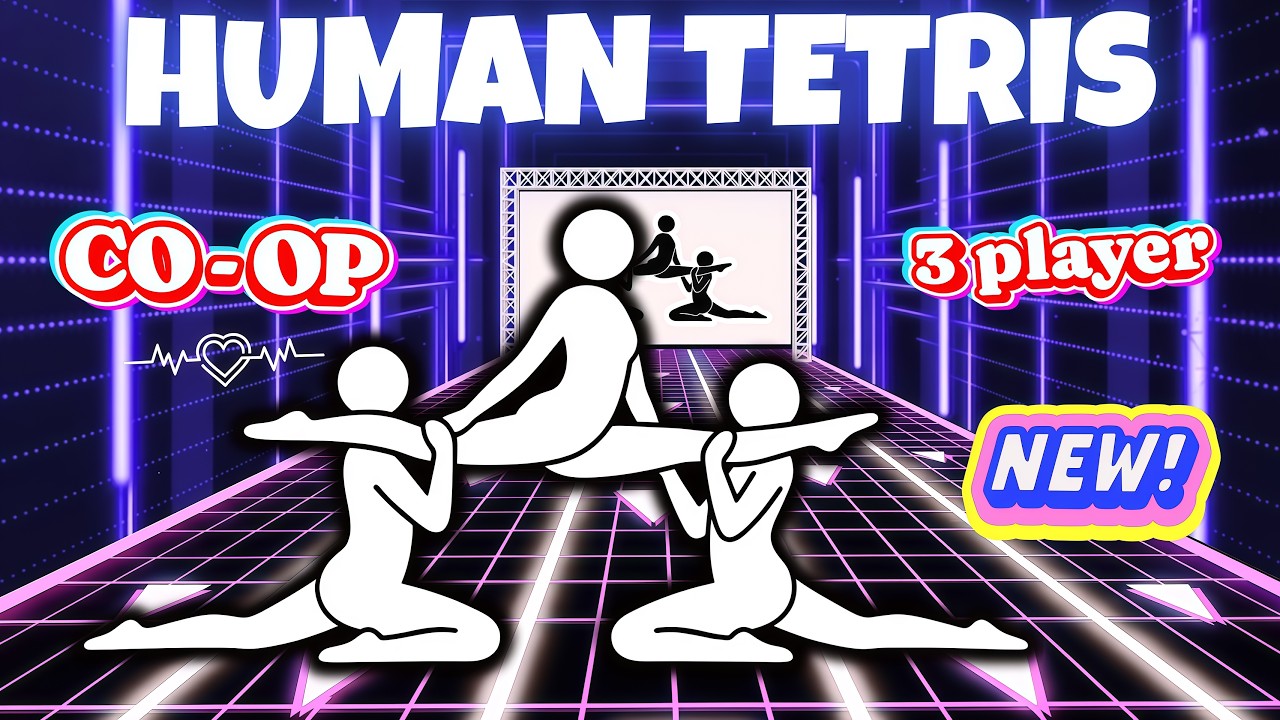 HUMAN TETRIS 🔥 | Viral Co-op Challenge | Immersive Interactive Warm Up | 3 Players