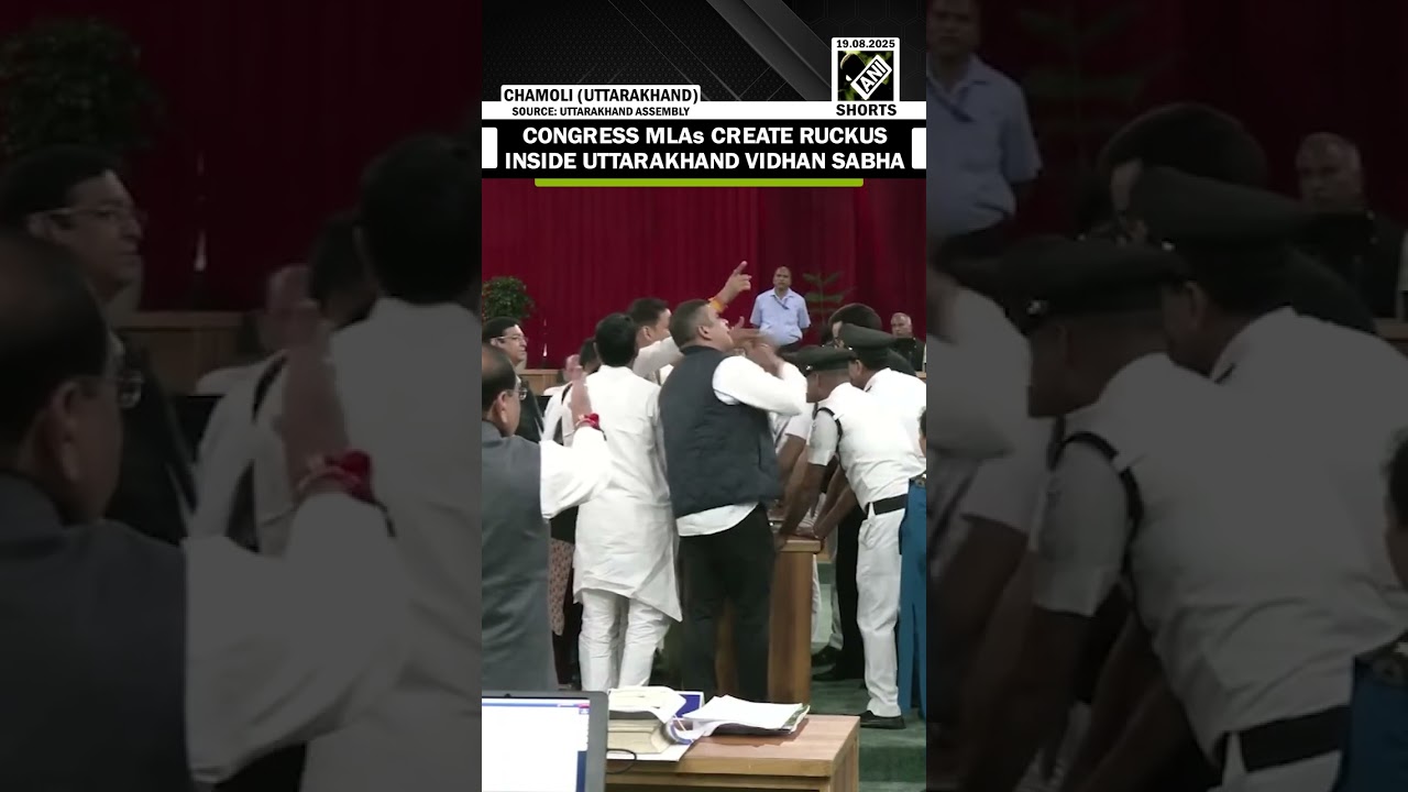 Congress MLAs create ruckus inside Uttarakhand Vidhan Sabha in Chamoli