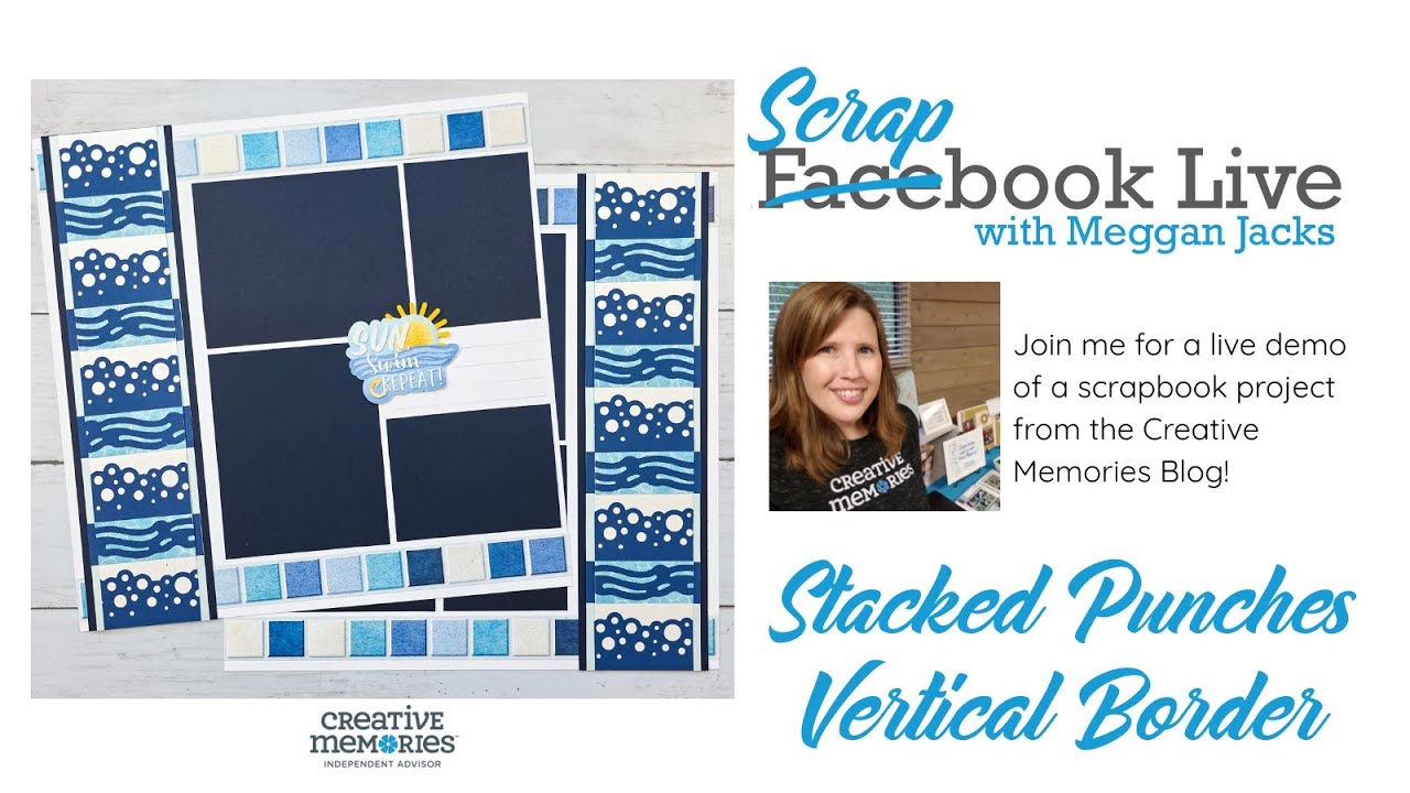 Scrapbook Live - Poolside Paradise Stacked Bubbles & Wave Crest Border