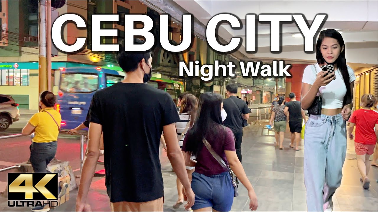 Walking CEBU CITY at Night - Non-Stop Action [4K]