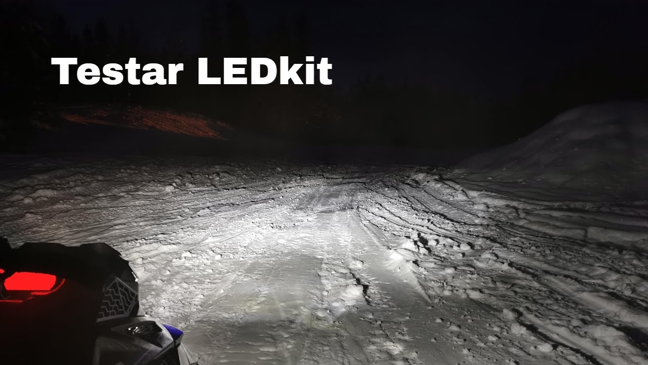 Testar LEDkit på min snöskoter