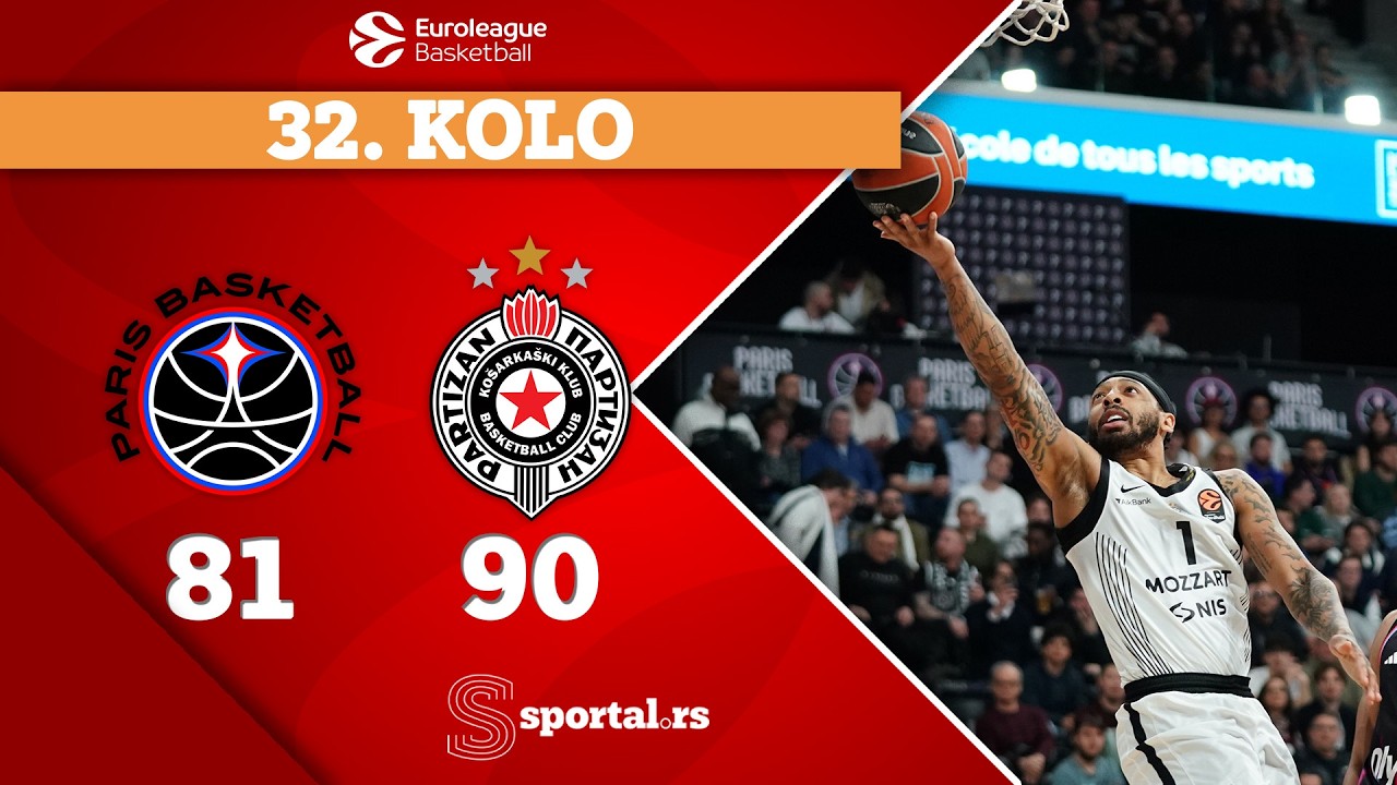Partizan nastavlja da melje: Crno - beli vezali treću pobedu u Evroligi - pao i Pariz!