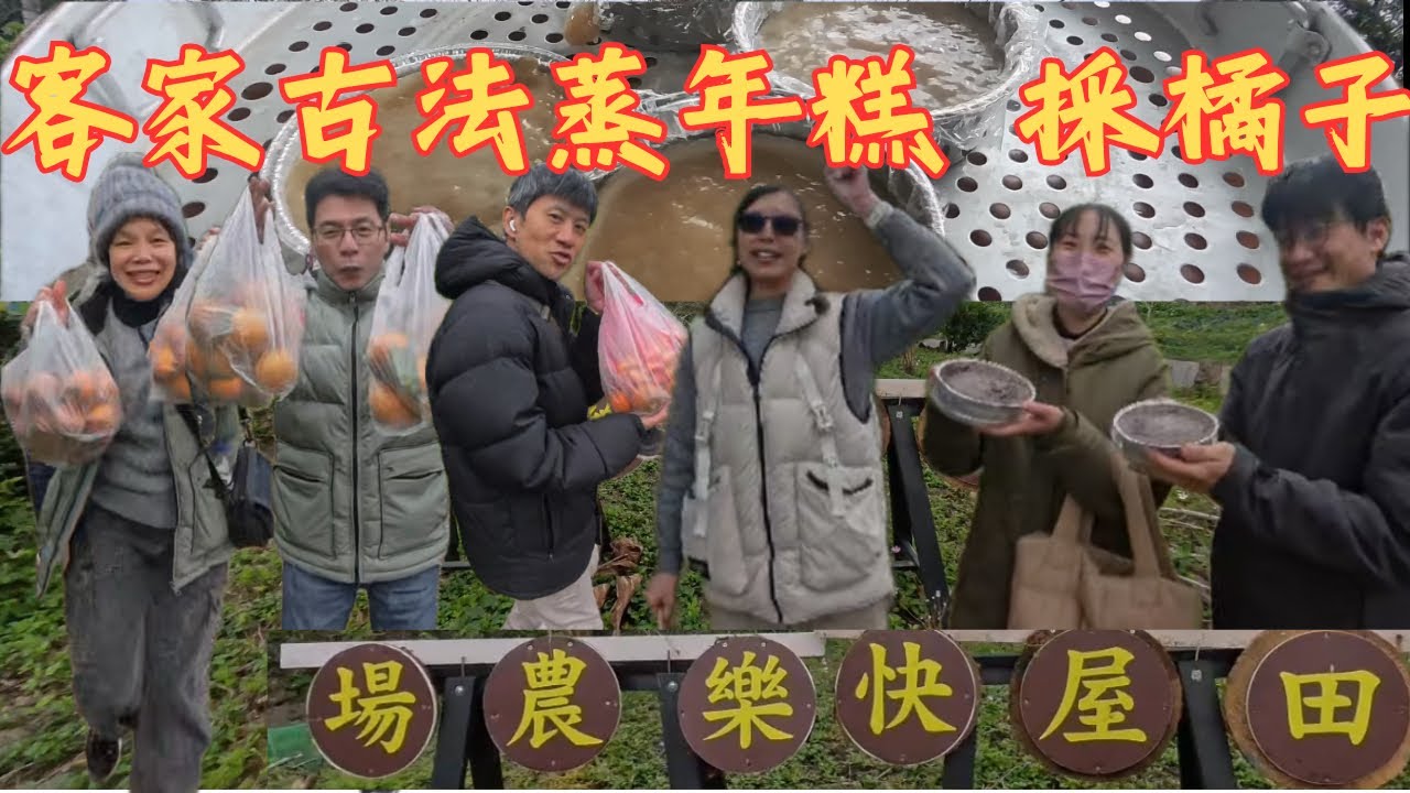 [客家文化之旅] ￼下集 ，手工古法蒸年糕要多久？加碼橘子園採果行程，好玩又好吃。