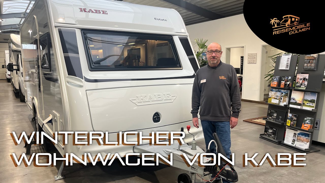 Kabe Estate 470 XL XV2 2024 - Winterurlaub im Schnee mit Skiern // Luxus Duo Wohnwagen //