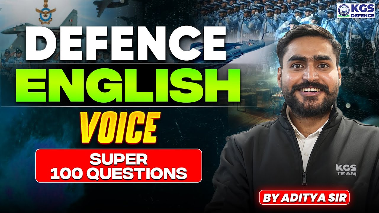 English for All Defence Exams | Defence English Voice Super 100 Questions | English By Aditya Sir