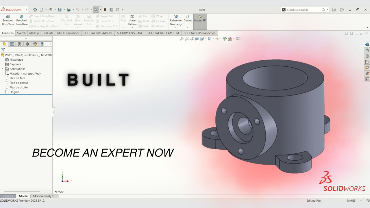 Built - SolidWorks English Tutorial For Beginners