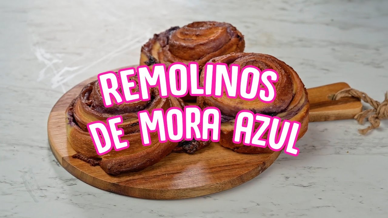 ¡Aprende a preparar remolinos de mora azul en casa! - Receta fácil y rica con Tradipan