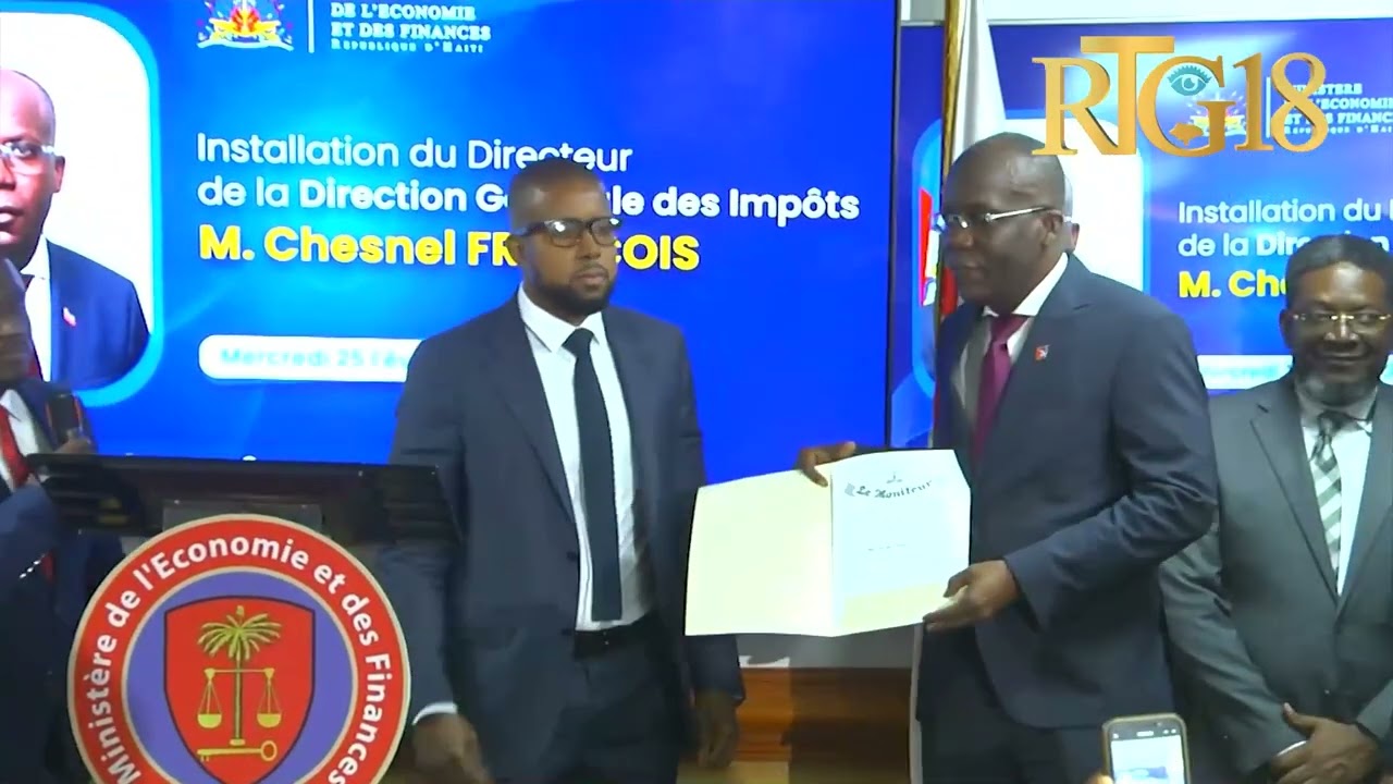 Enstalasyon Chesnel François kòm nouvo direktè jeneral DGI
