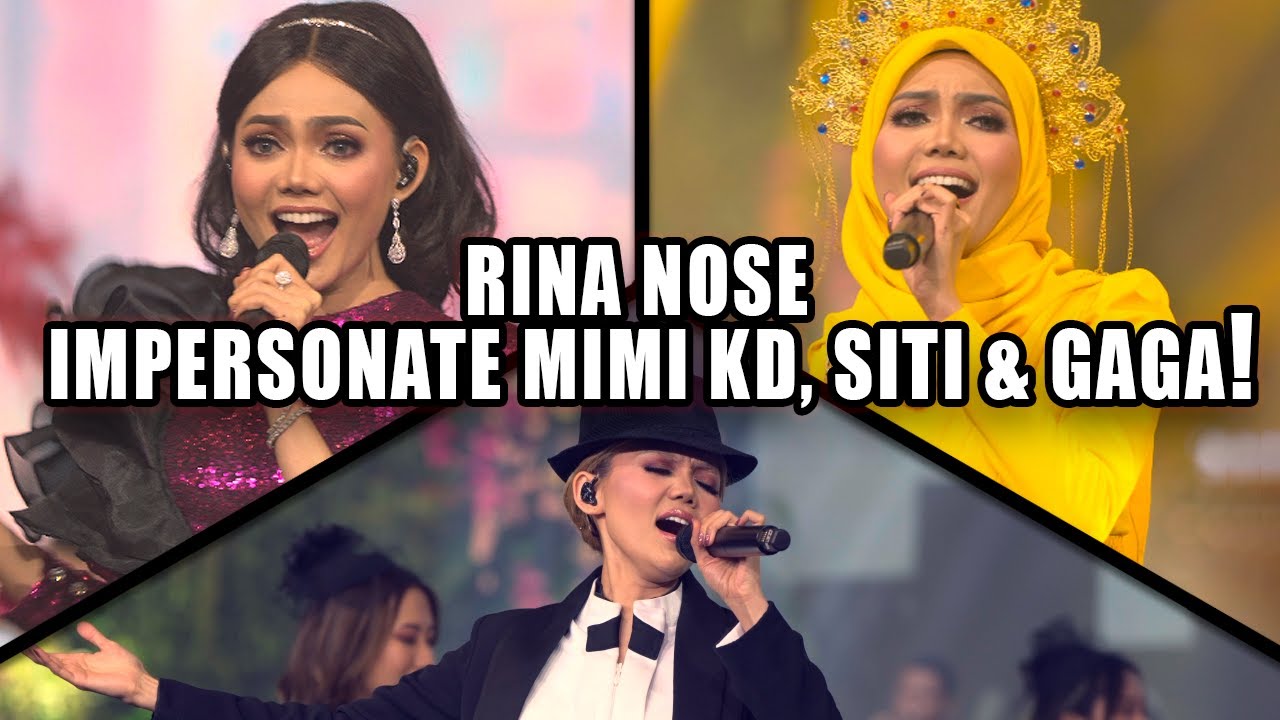Totalitas! Rina Nose impersonate Krisdayanti, Siti Nurhaliza & Lady Gaga dalam 1 panggung