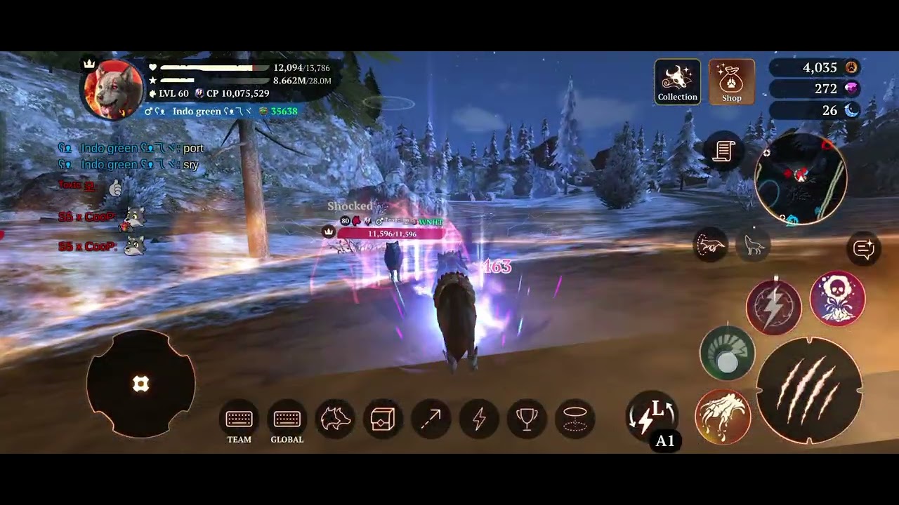 In the wolf game pvp fighting with my bro toxic lvl 80 😱 1 vs 1 🥰😊🥰