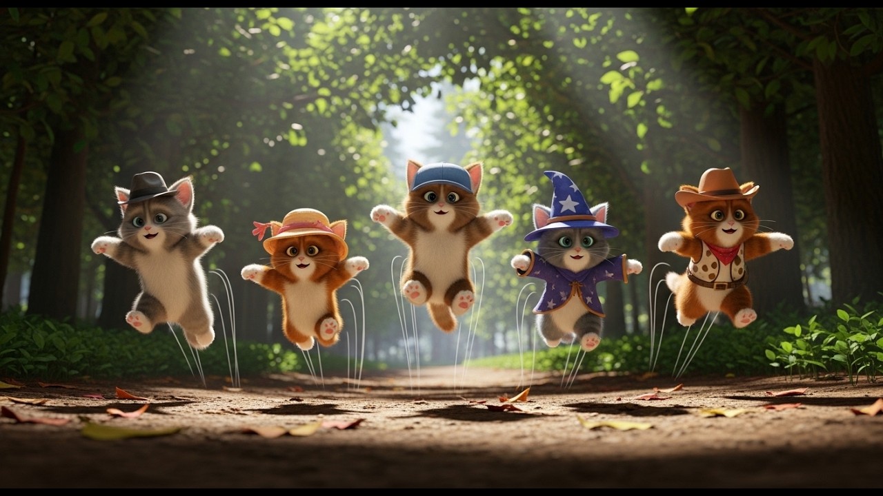 ☀️ Sunny Hat Parade! Funny Cats Model Silly Headwear