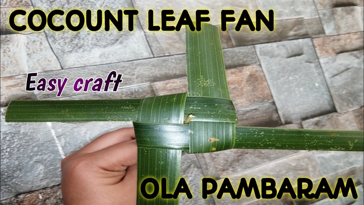 How to make a coconut leaf fan|Oala pambaram|Super Easy #Eesapix #howto #leafart