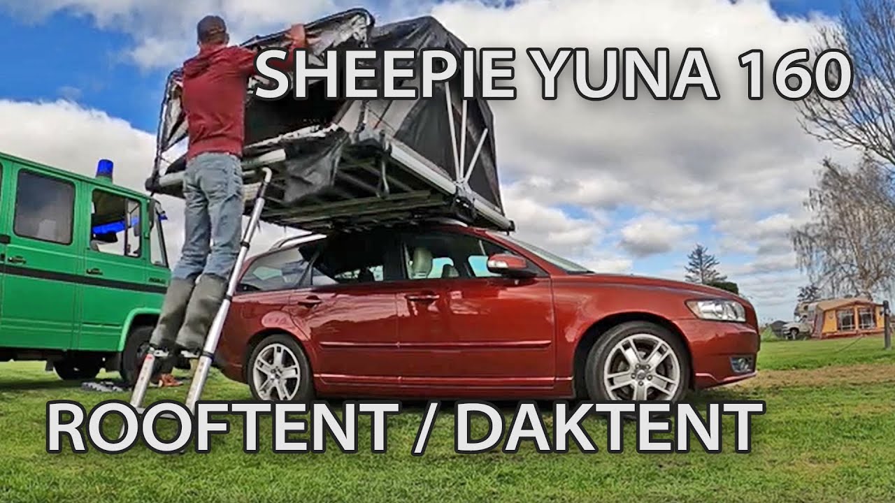 Roof tent Sheepie Yuna 160 on a Volvo stationwagon