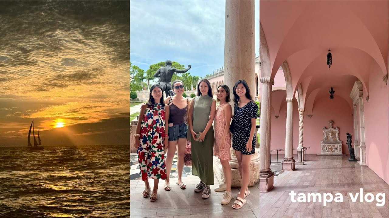 tampa vlog🌴 和好朋友们一起去佛罗里达看海看日落走很多路吃很多餐漂亮饭的四天三夜