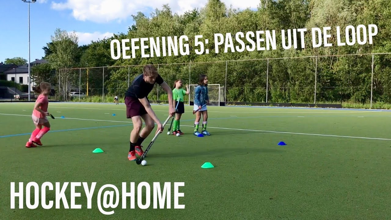 Hockey@home: oefening 5: passen uit de loop