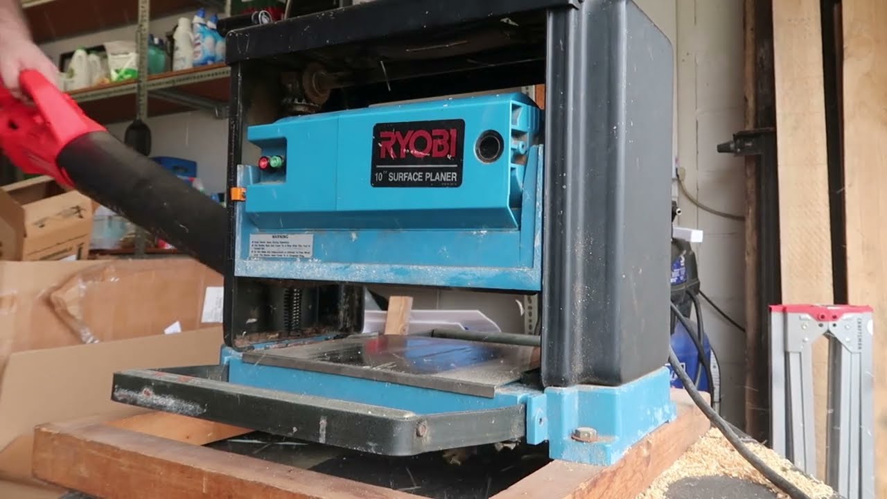 Belt Change on Ryobi 10in Planer + easier blade adjustment