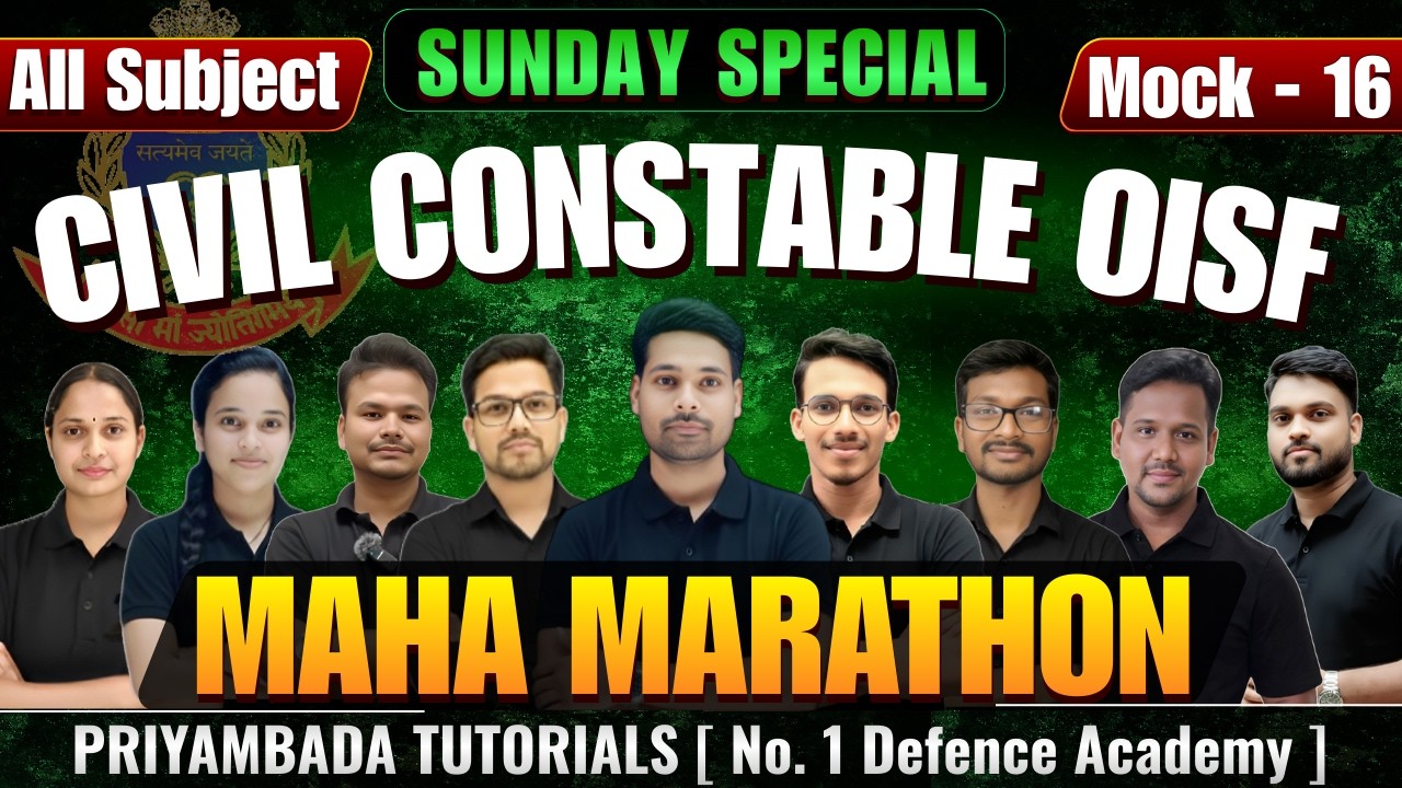 OISF || CIVIL CONSTABLE 4200+ || Full Mock MARATHON 16 | Non-Stop Practice Class| Odisha Police 2025