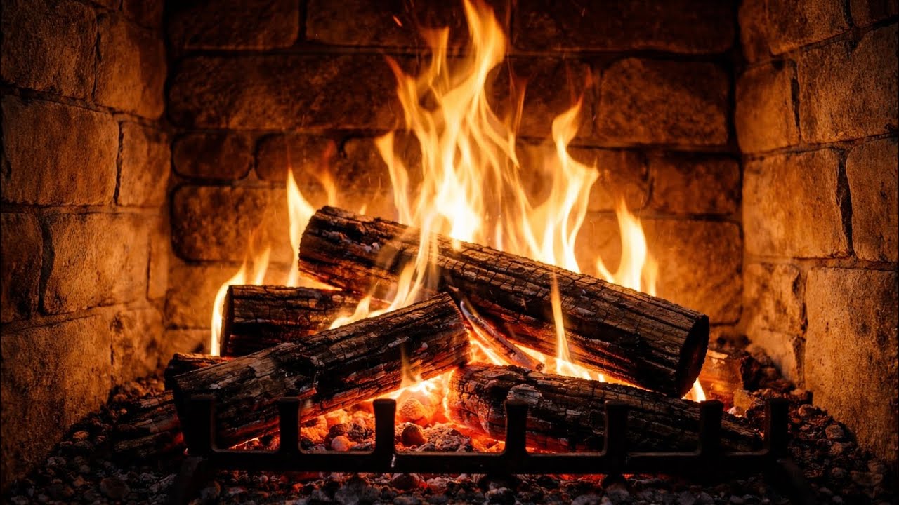 Close-Up Fireplace 🔥 | 2 Hours of Static Fire Ambience for Relaxation & TV