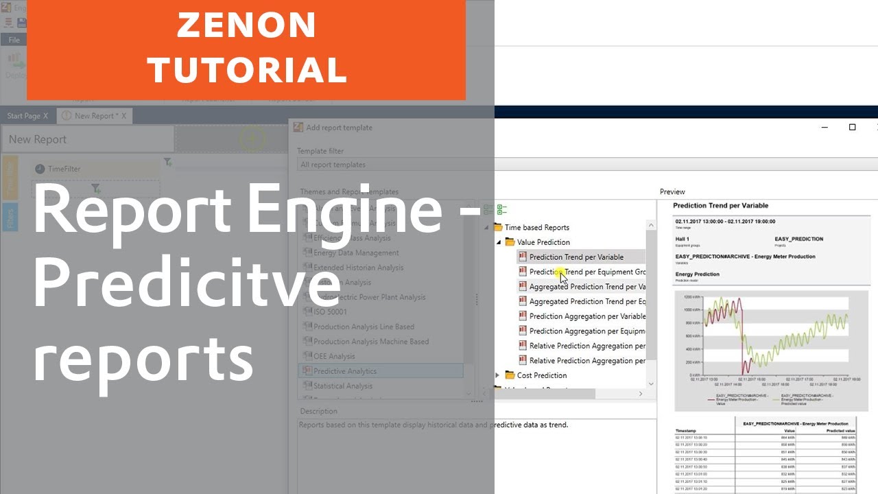 zenon Report Engine - How to create a predictive report