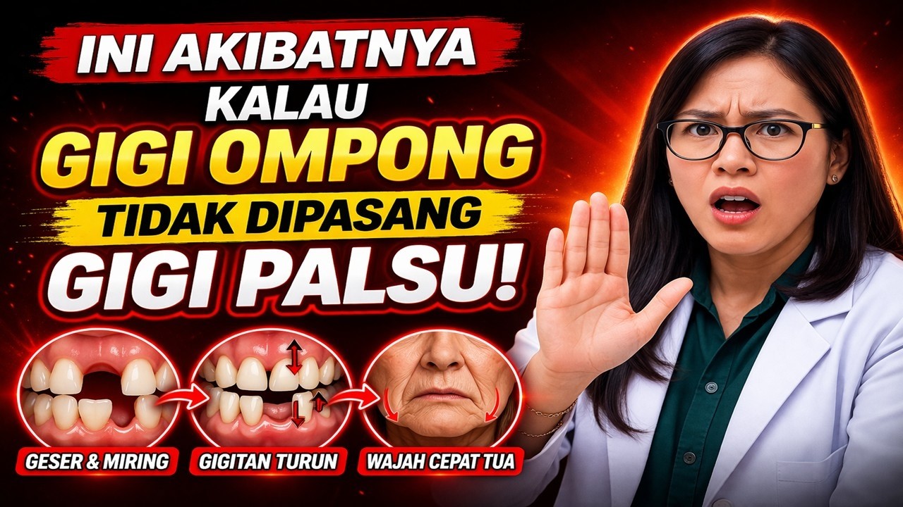 Ini akibatnya terlalu lama membiarkan gigi ompong tidak dipasang gigi palsu !