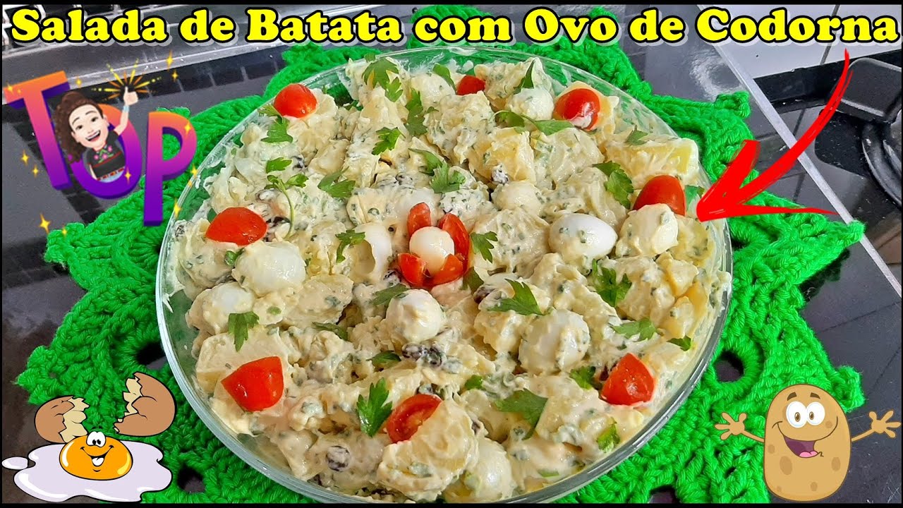 Salada de Batata com Ovo de Codorna Fica Incrível