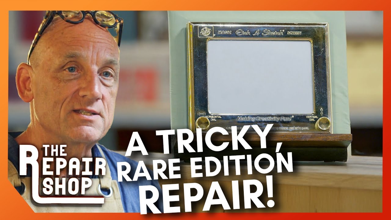 Стив Флетчер ремонтирует лимитированную золотую модель &laquo;Etch-a-Sketch&raquo; ​​| The Repair Shop