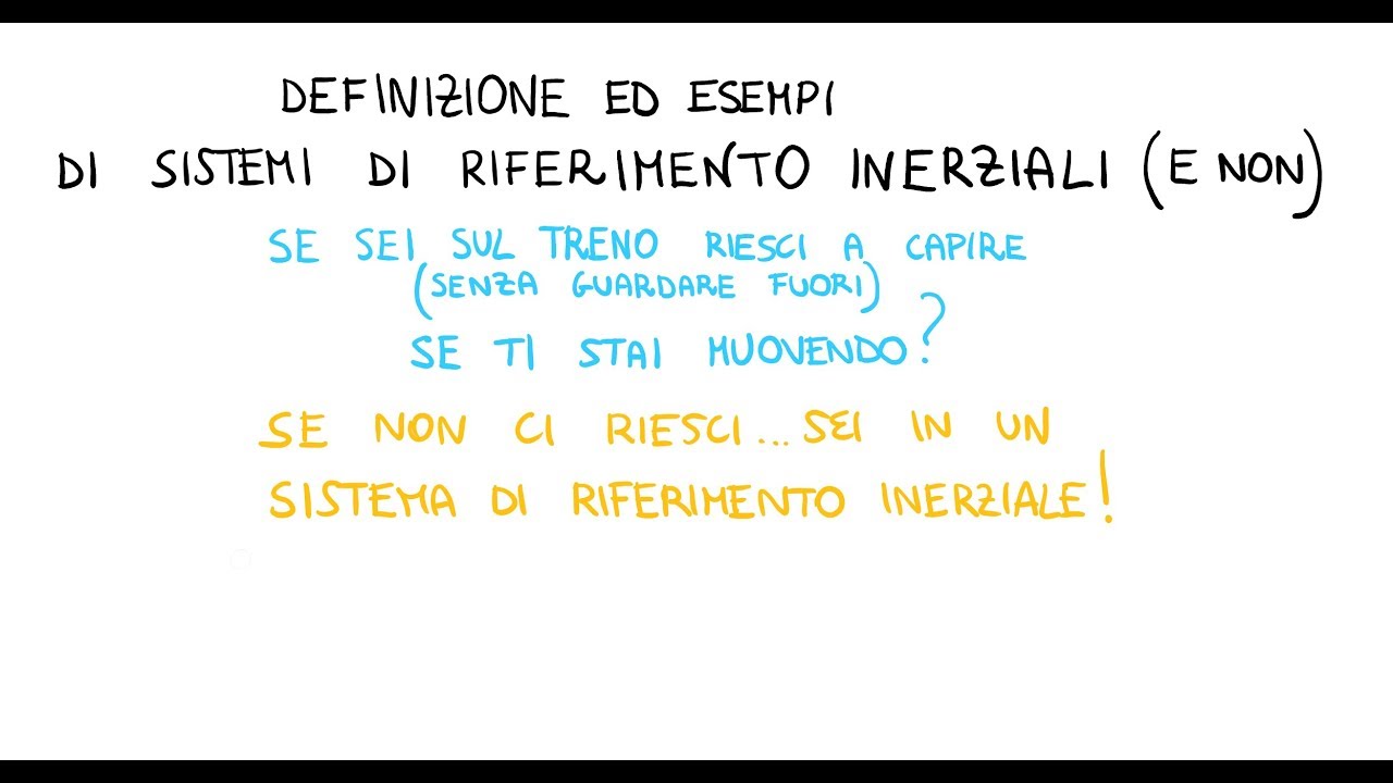 Sistemi di Riferimento Inerziali (e non)  Definizione ed Esempi