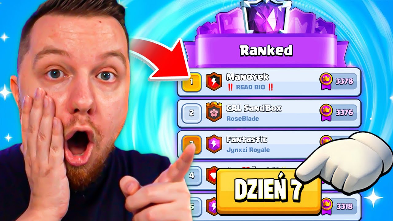 Grałem TOP 1 DECKAMI na ŚWIECIE przez 7 DNI w Clash Royale