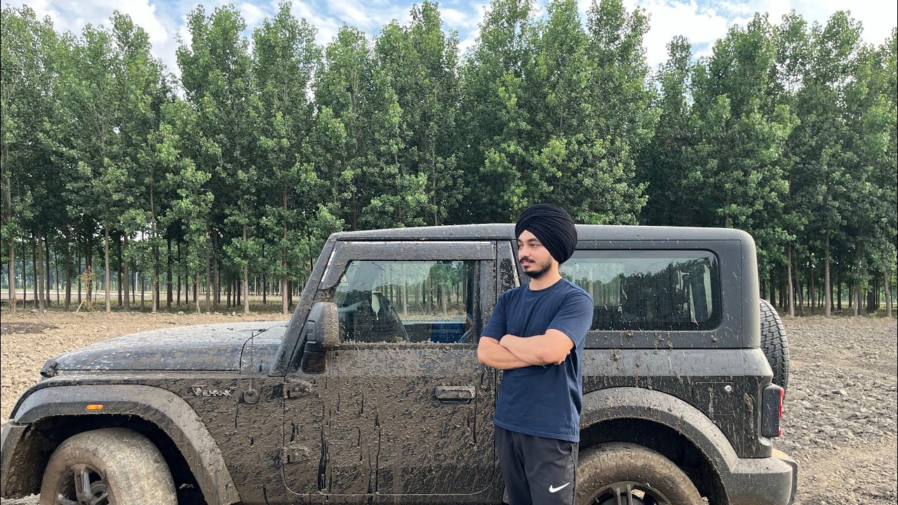Thar Offroading!! & Pind di geri🚜#offroading #thar #tharoffroadextreme4x4status #punjab #villagelife