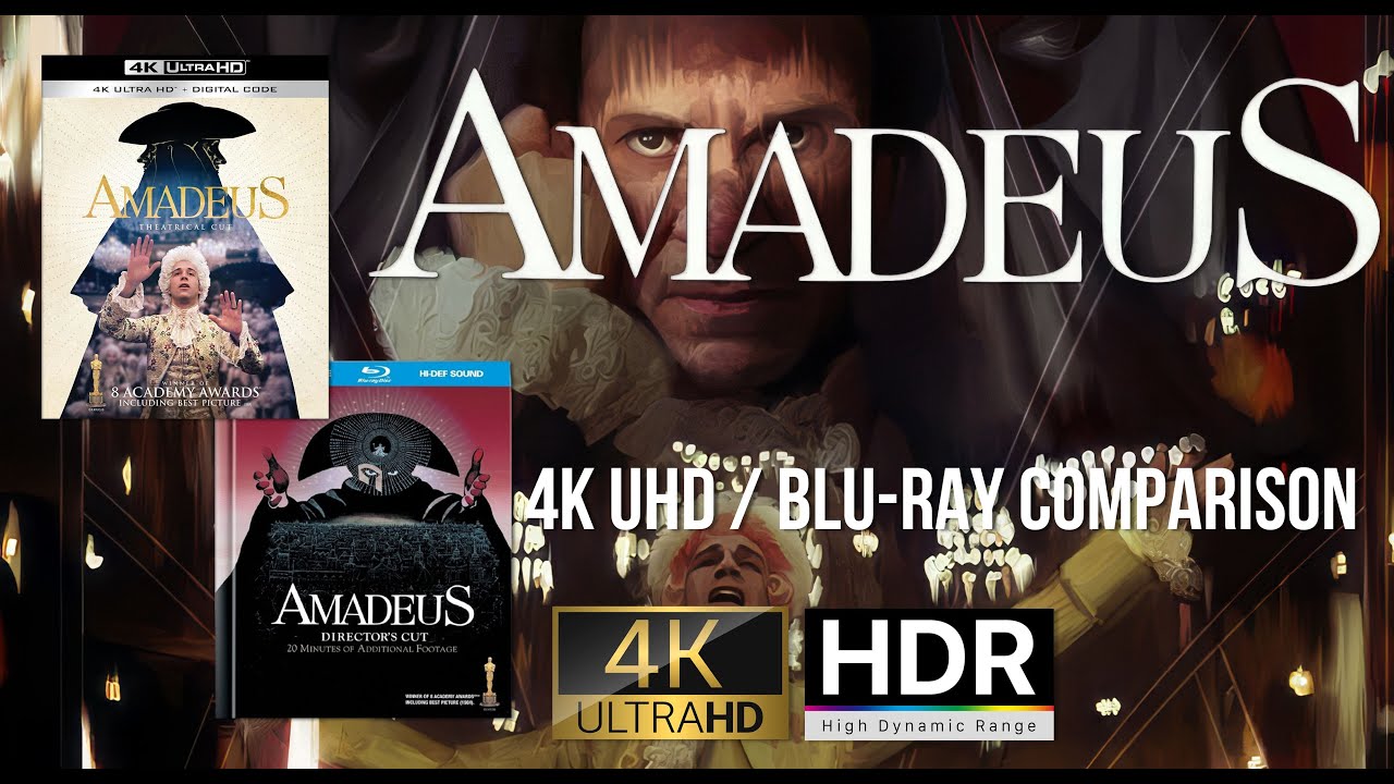 Amadeus (1984) 4K UHD HDR (2025 Warner Bros) / Blu-ray (2008) Comparison
