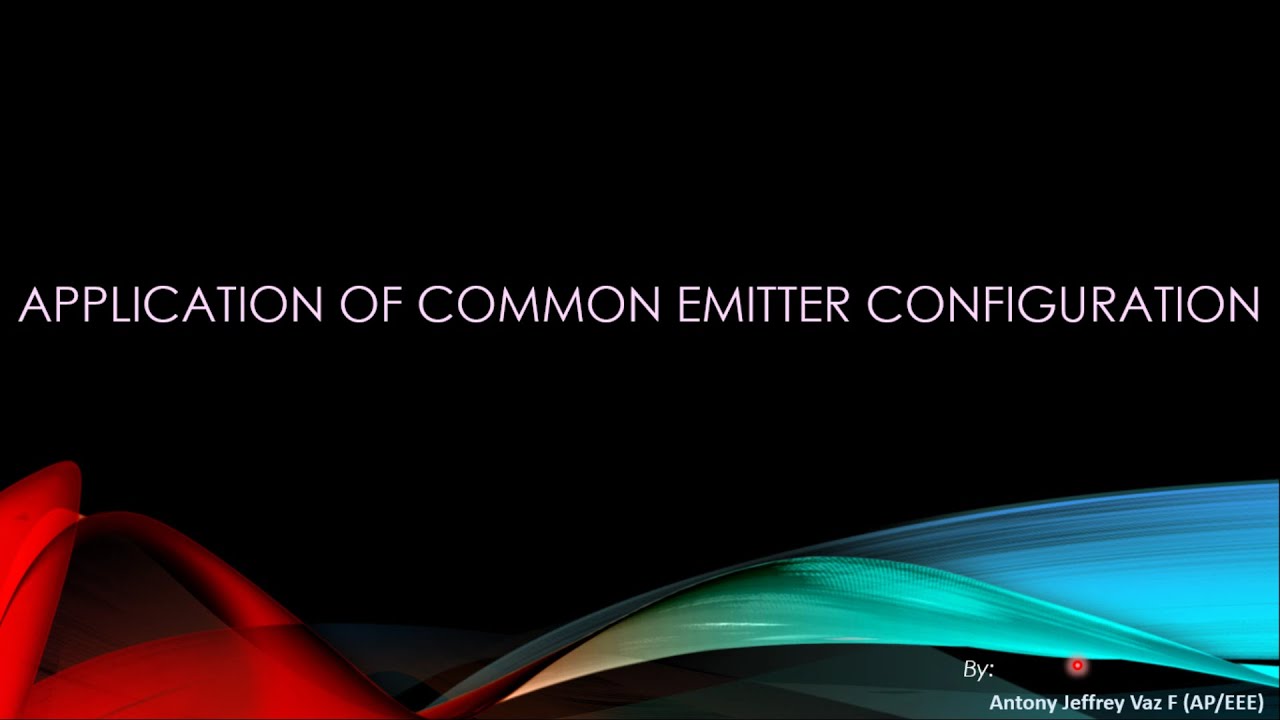 Application of Transistor in Common Emitter Configuration
