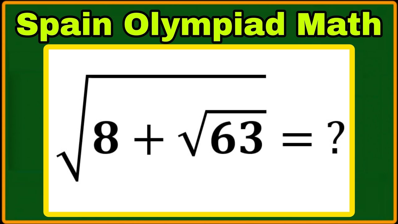 Spain|A Nested Square Root Algebra Olympiad Math Problem| How to Solve this? 
