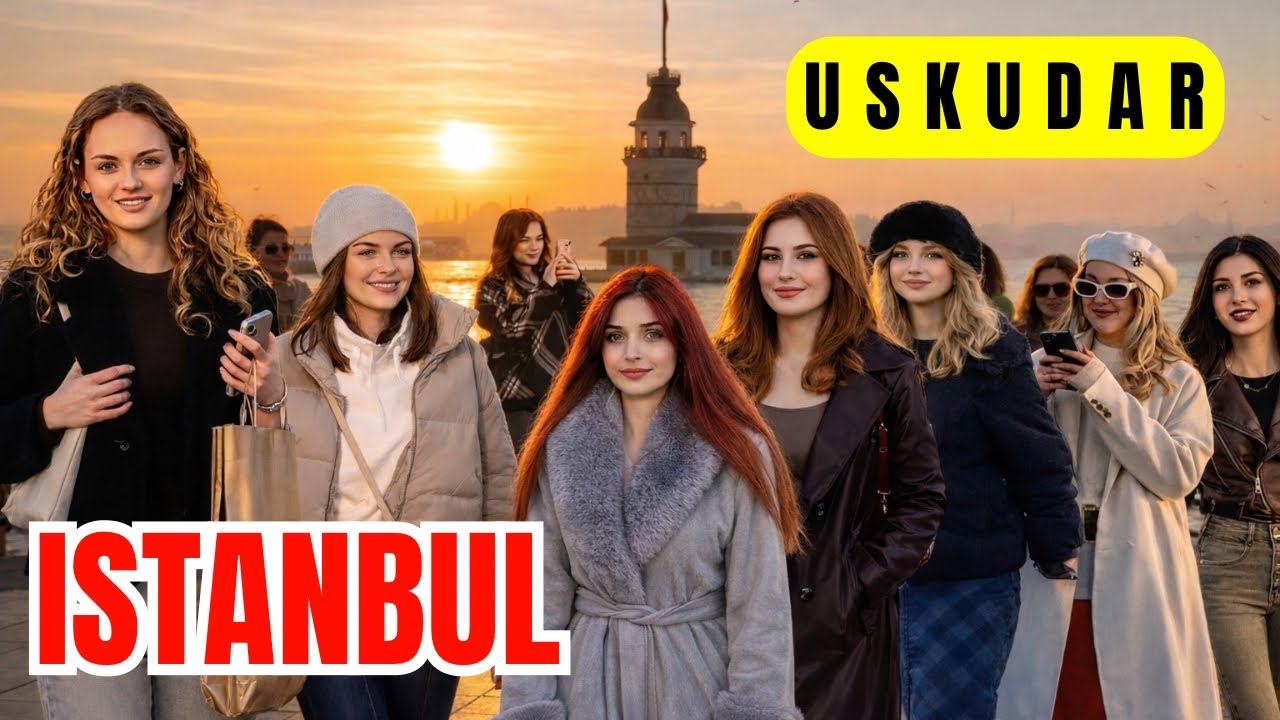 🇹🇷 Istanbul Walking Tour Üsküdar Asian Side & Maiden’s Tower (Kızkulesi) | 4K