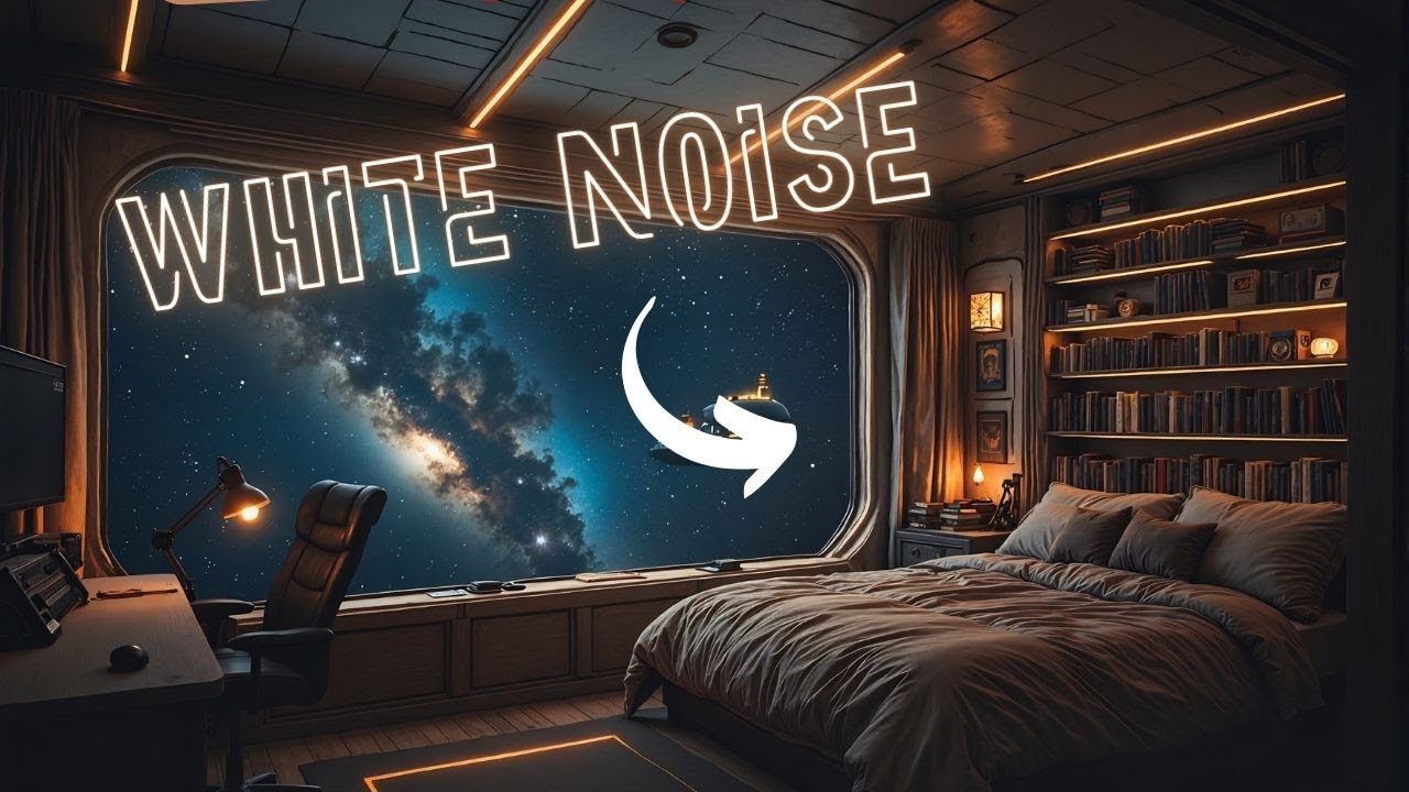Deep Focus Engine Hum in Spaceship Bedroom 🚀 Study, Work, Productivity, Sleep Aid