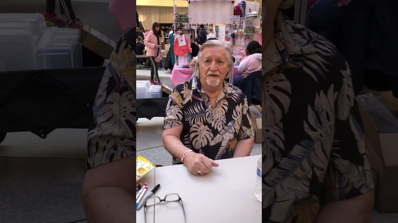 Meeting Larry Kenney for the first time at Cosmic Con