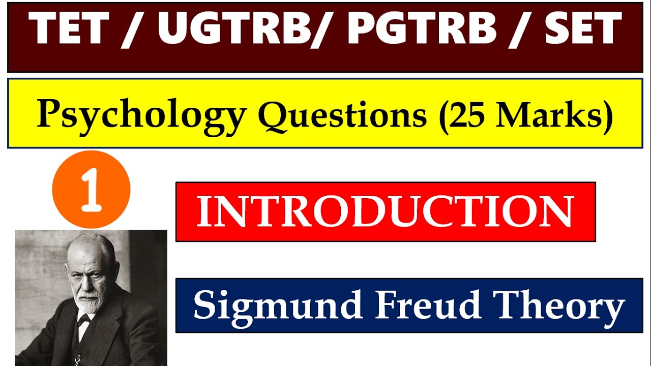TET / UG TRB / PG -TRB / Psychology important Questions and answer / Introduction / Sigmund freud 1