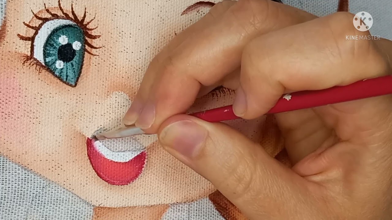 como eu pinto a boca das bonequinhas#pinturaemtecido #fazendoartecomjackviana #artesanato