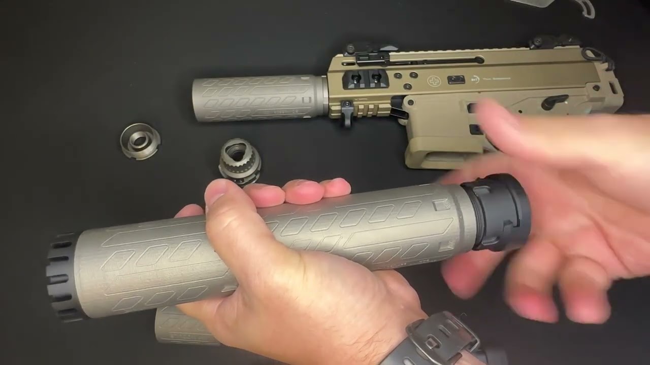 B&T Suppressor mount options for Vers36 & 9mm SQD Modular.