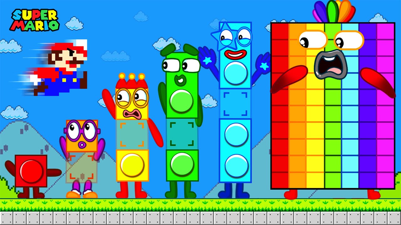 Finish The Pattern! Mario When Mario Jumps into the World of  Numberblocks! | Game Animation
