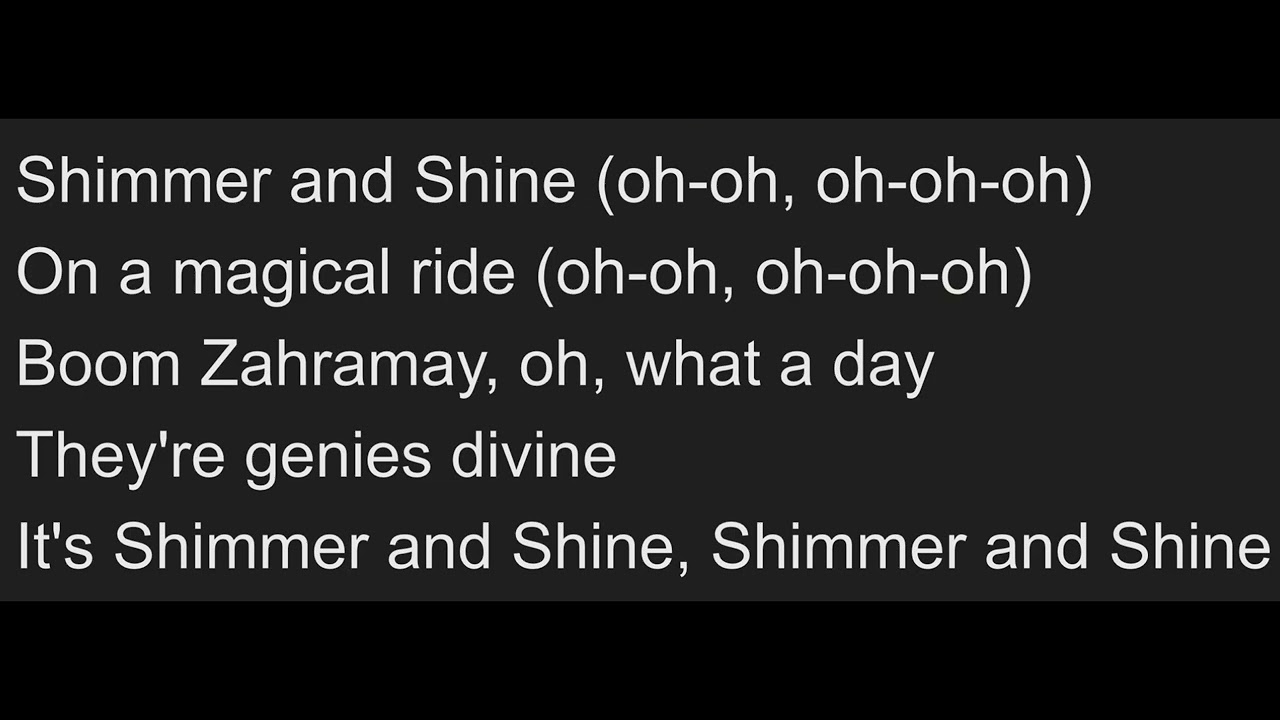 Shimmer and Shine theme song with lyrics 🧞‍♀️🧞