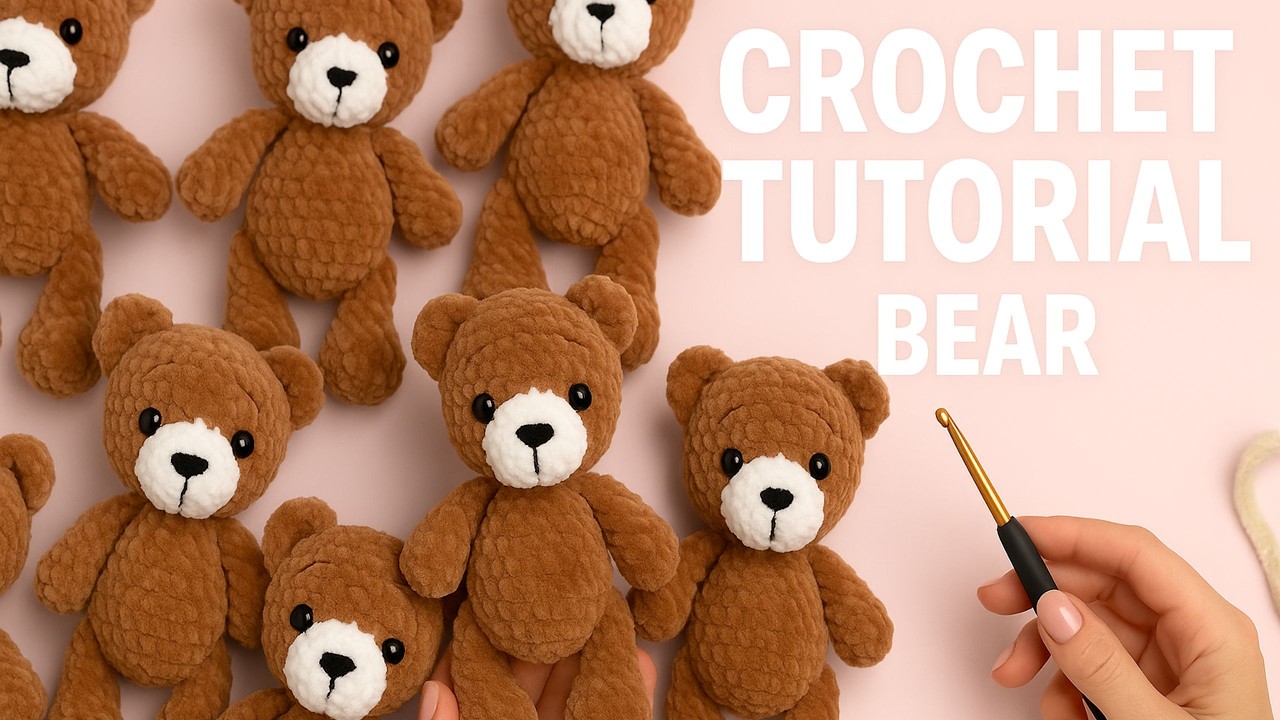 🐻 Мастер-класс по вязанию крючком: Как сделать плюшевого мишку | Просто, шаг за шагом